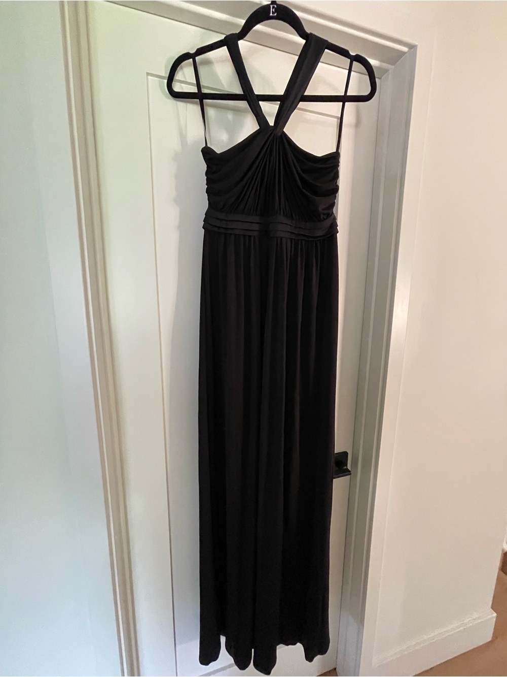 BCBGeneration Black Maxi Dress with Twisted Strap Detail